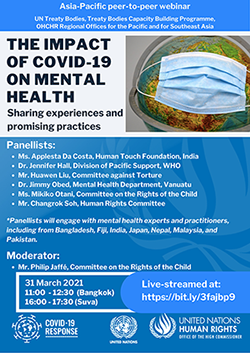 Asia Pacific peer-to-peer expert webinar on the impact of COVID-19 on mental health