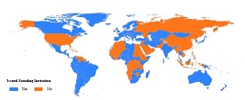 Карта: Постоянные приглашения на посещение стран для специальных процедур