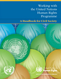 Portada de Trabajando con el Programa de las Naciones Unidas en el ámbito de los Derechos Humanos: Un manual para la sociedad 
