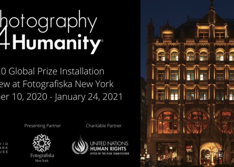 Promotional poster for the Photography 4 Humanity installation