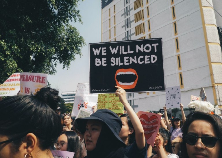 Sign at Women's March 2019, Kuala Lumpur © Unsplash/Michelle Ding