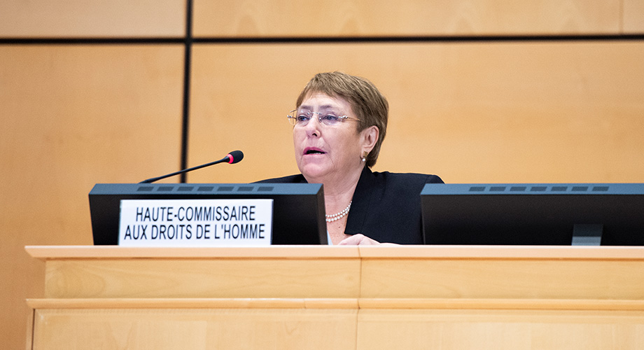 S’adressant au Conseil des droits de l’homme, Michelle Bachelet a fait le point sur les principales questions liées aux droits de l’homme dans plus de 25 pays. © HCDH