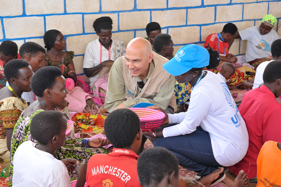 During his time at UNHCR, High Commissioner Volker Türk visited the Mahama Refugee Camp in Rwanda with UNHCR © UNHCR/Samer Azam