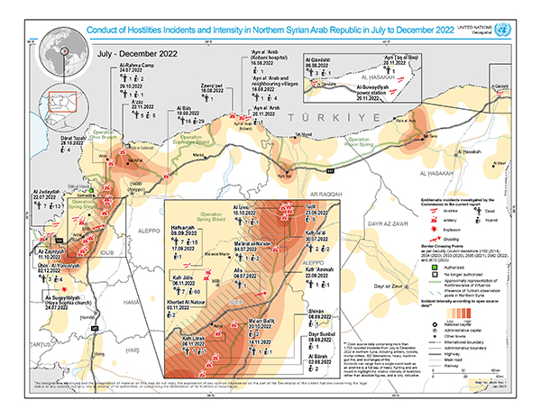 Syrian Arab Republic: timeline of approximate areas of influence as of December