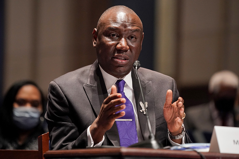 Ben Crump giving an opening statement during a House Judiciary Committee hearing to discuss police brutality and racial profiling, on Capitol Hill, Washington, DC, USA, 10 June 2020. © EPA-EFE/Greg Nash/POOL