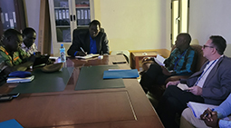 Commissioner Barney Afako and Andrew Clapham hold discussions with authorities in Malakal, Upper Nile on 16 February 2023, focusing on ways to prevent the recurrence of violence in the region.