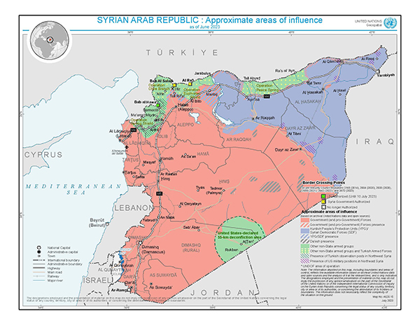 Map of Influence Syria 2023 Jul