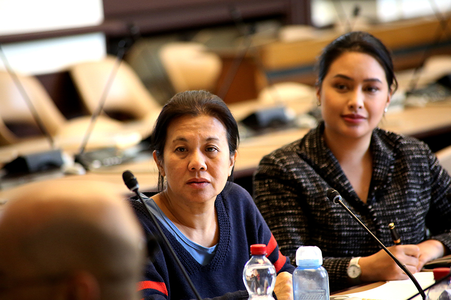 “The mental effects of torture on survivors and on their families and communities are not always visible and may gradually emerge over time,” said Pornpen Khongkachonkiet (centre in the image). ©OHCHR/Philippe Liondjo