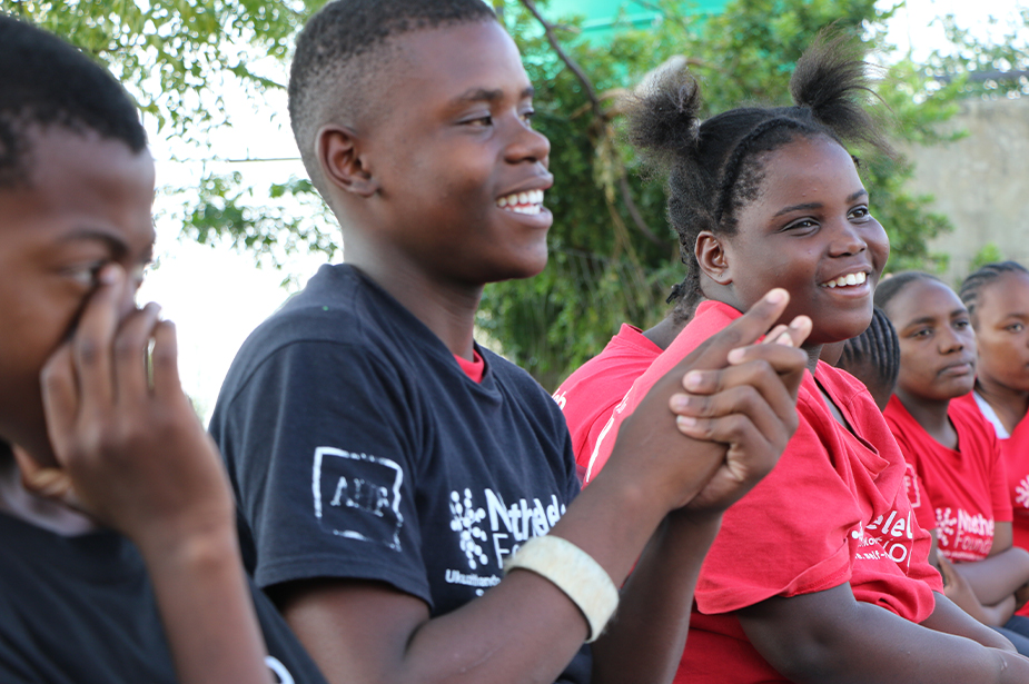 A group of students learn more about human rights during a discussion at the Human Rights Festival. Credit OHCHR ROSA