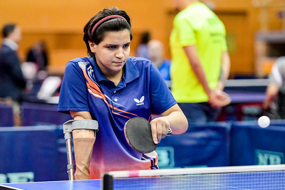 Najlah Imad Lafta Al Dayyeni, from Iraq, participated in numerous local, regional and international tournaments, consistently achieving top rankings, including a gold medal in table tennis in the Hangzhou 2022 Asian Para Games.© ITTF