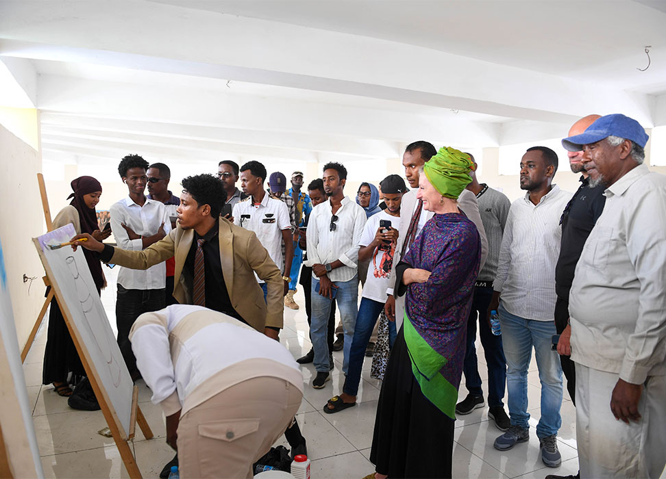 Kirsten Young, Chief of UNSOM’s Human Rights and Protection Group, at the launch of the initiative to promote human rights across Somalia’s communities.