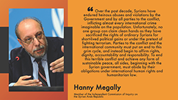 Hanny Megally, Member, comments on the Report of the Independent International Commission of Inquiry on the Syrian Arab Republic