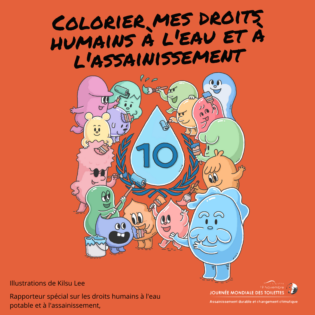 Instructions for the Color My Water and Sanitation Rights Challenge - French