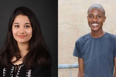 UN Human Rights Youth Advisory Board members Huma Nasir and Sicelo Shange
