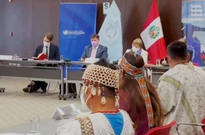 UN Human Rights chief Michelle Bachelet meeting with indigenous representatives during her 3-day official visit to Peru. © OHCHR 18/07/2022 