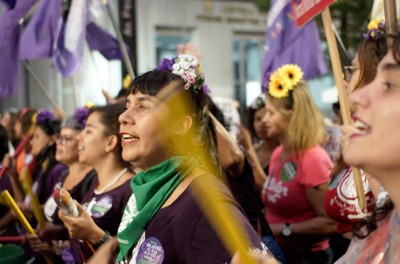 巴西圣保罗的国际妇女节示威活动。图片来源：路透社/Cris Faga