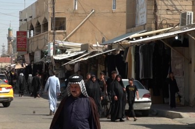 Rue commerçante à Chibayish, dans le gouvernorat de Dhi Qar, en Iraq, le 3 août 2023. Ⓒ HCDH