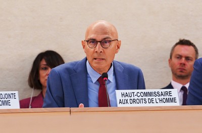 Discurso de Actualización Global del AC Volker Türk durante el 54º Período de Sesiones del Consejo de Derechos Humanos. © ACNUDH