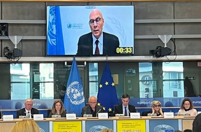 Volker Türk, Haut-Commissaire des Nations Unies aux droits de l’homme, s’adresse au Parlement européen. © HCDH