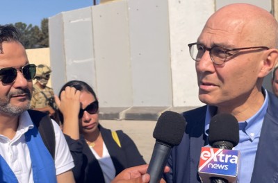 Volker Türk, Haut-Commissaire des Nations Unies aux droits de l’homme, après sa visite à Rafah, en Égypte Ⓒ HCDH