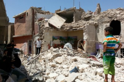 伊拉克摩苏尔被破坏的场面 © EPA/STR