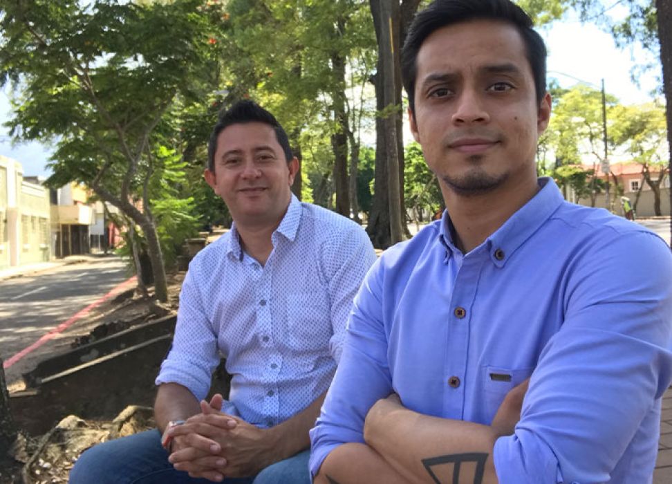 危地马拉的记者和人权维护者马文·德尔·西德（Marvin Del Cid）（左）和桑尼·菲格罗亚（Sonny Figueroa）（右）。©第35条