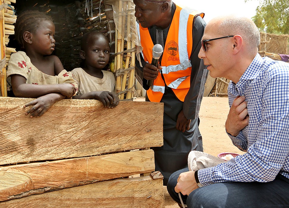 High Commissioner Volker Türk during one of his missions for UNHCR © UNHCR/George Osodi