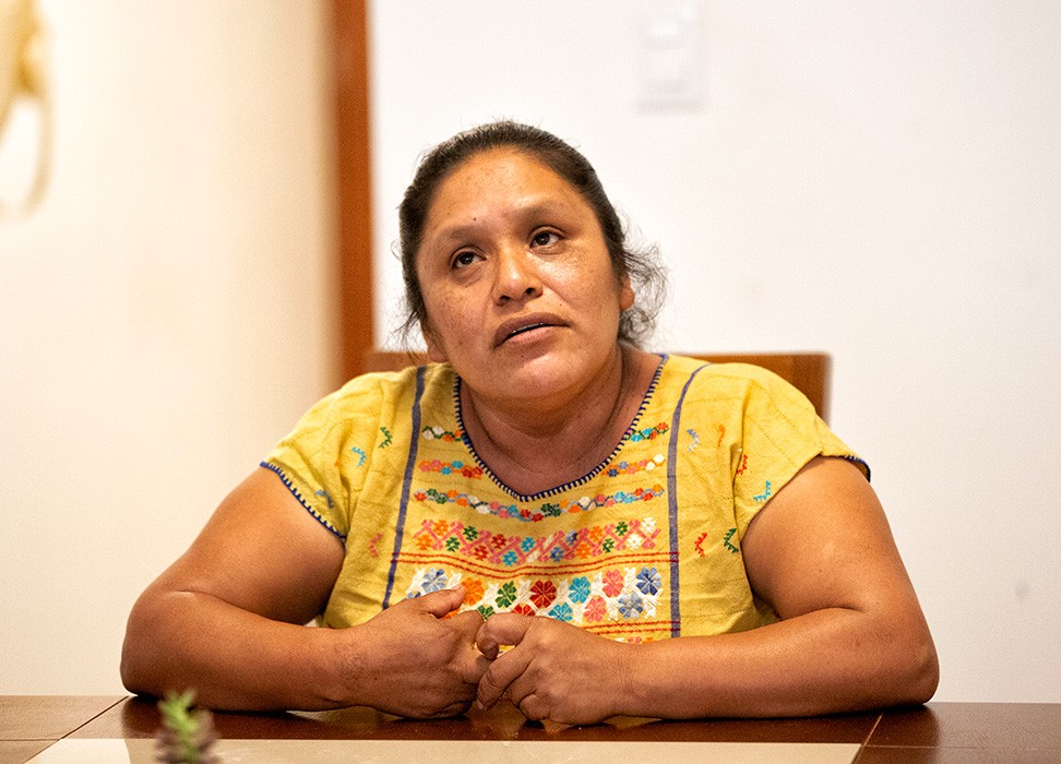 Obtilia Eugenio, défenseuse des droits humains des peuples autochtones, à Mexico © Consuelo Pagaza/HCDH Mexique.