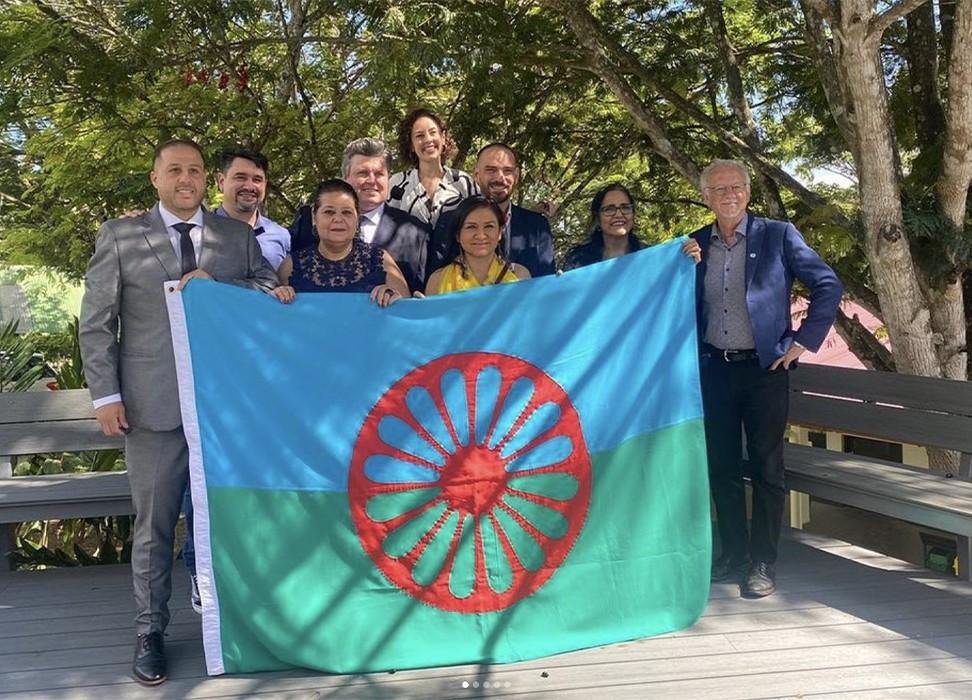 Romani human rights defenders during a meeting held in Costa Rica in May 2023 to promote global efforts to strengthen Roma and memorialization. © UPEACE