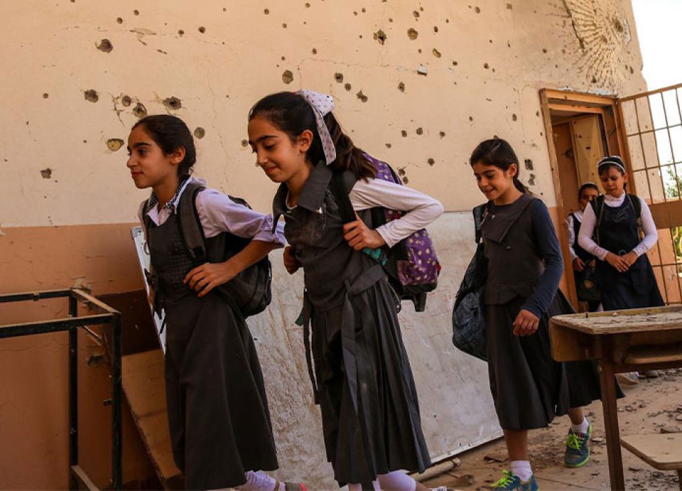 女童们放学离校© 伊拉克儿基会 / 2019 / Anmar