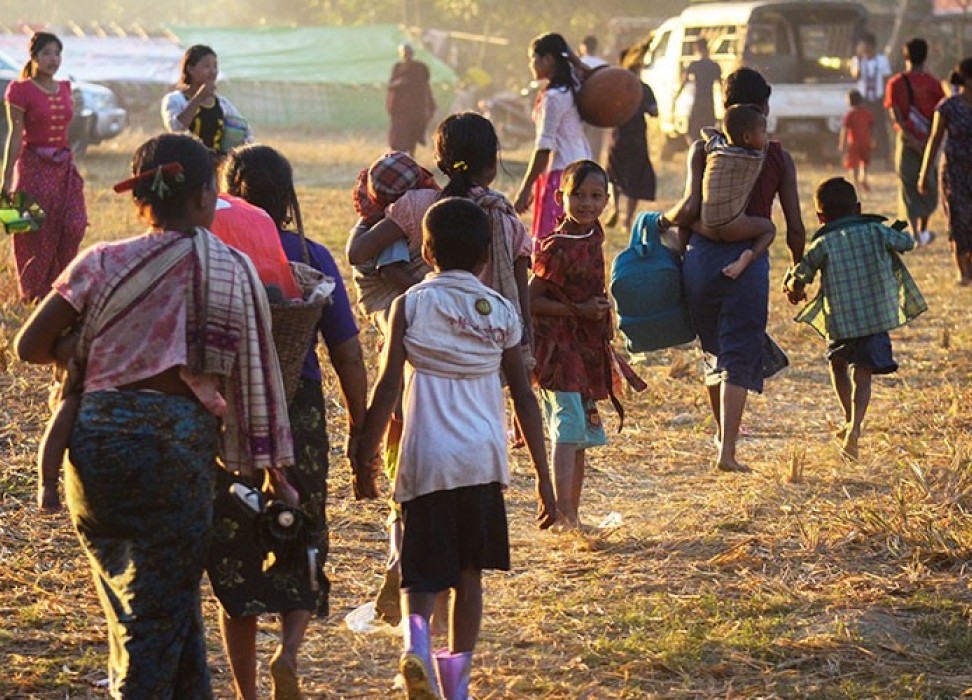 Women and children in Myanmar