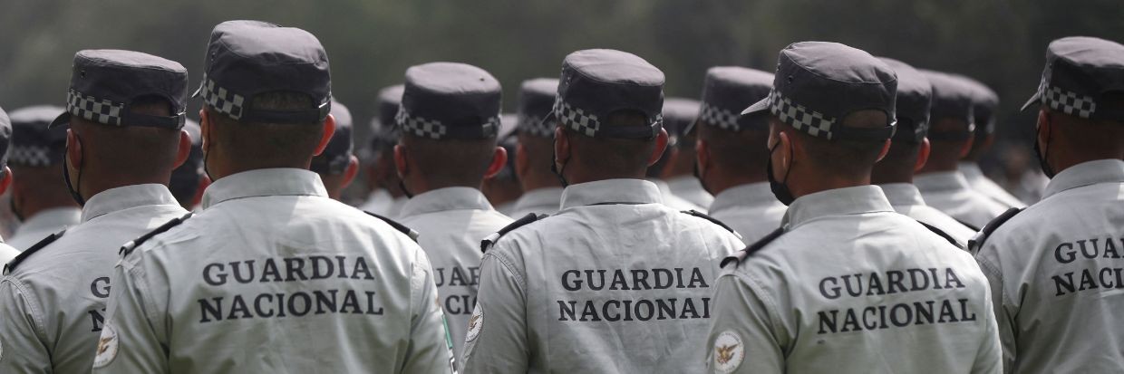 Members of the National Guard stand during the official presentation ceremony of the Guard's newly created Special Force of Reaction and Intervention (FERI), in Mexico City, Mexico, August 16, 2022 © Reuters