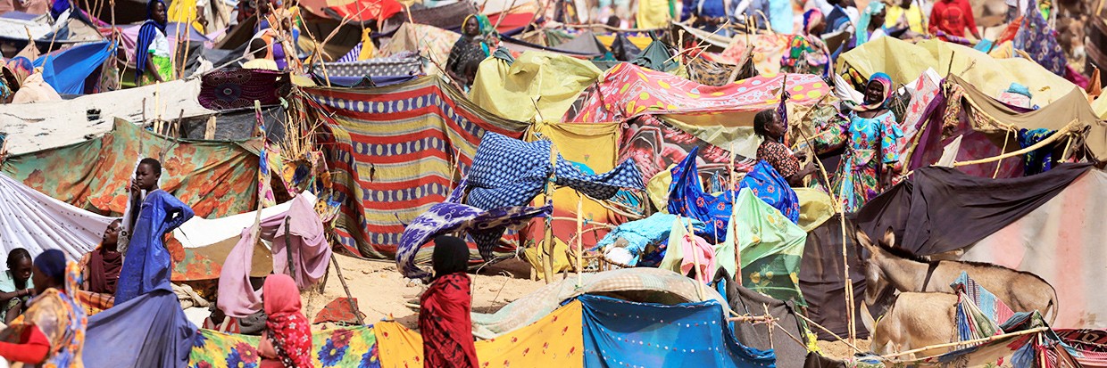 A view of makeshift shelters of Sudanese people who fled the conflict in Sudan's Darfur region and were previously internally displaced in Sudan, near the border between Sudan and Chad, in Borota, Chad, May 13, 2023.  Credit: REUTERS/Zohra Bensemra