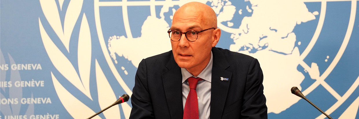 HC Volker Türk at the press conference at the UN Geneva on 24 May 2023