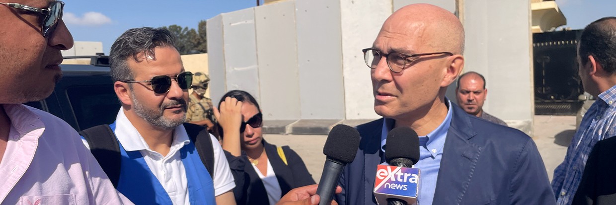 UN High Commissioner for Human Rights Volker Türk following visit to Rafah, Egypt. © OHCHR