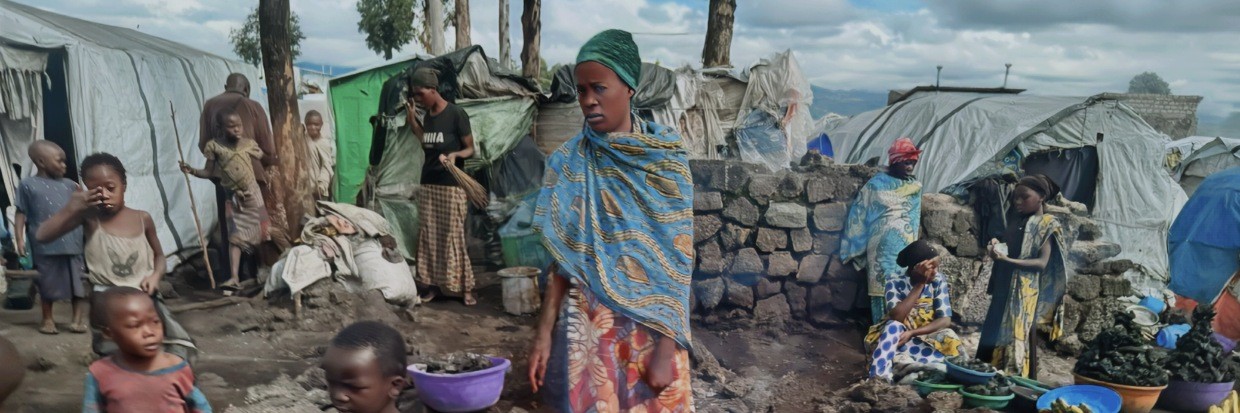 IDPs in Bulengo camp near Goma, North Kivu province, DRC