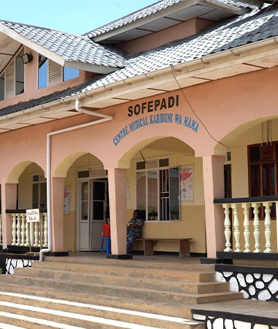 A view of the entrance of SOFEPADI’s Karibuni Wa Mama centre, Bunia, Ituri, DR Congo.
