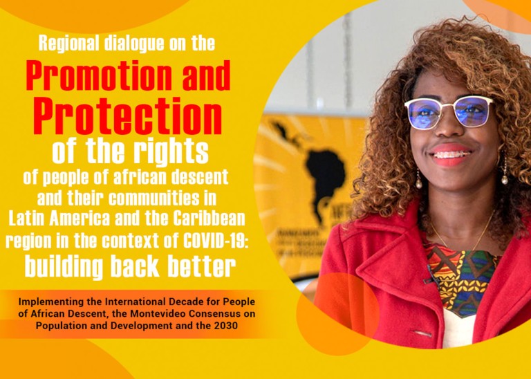 Poster for the regional dialogue featuring a portrait of a young person of African descent